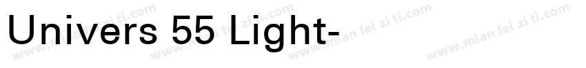 Univers 55 Light字体转换